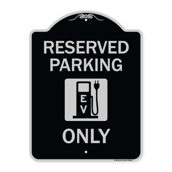 Signmission Ev W/ Electric Vehicle Charging Station Graphic Heavy-Gauge Aluminum Sign, 24" x 18", BS-1824-24089 A-DES-BS-1824-24089 - main